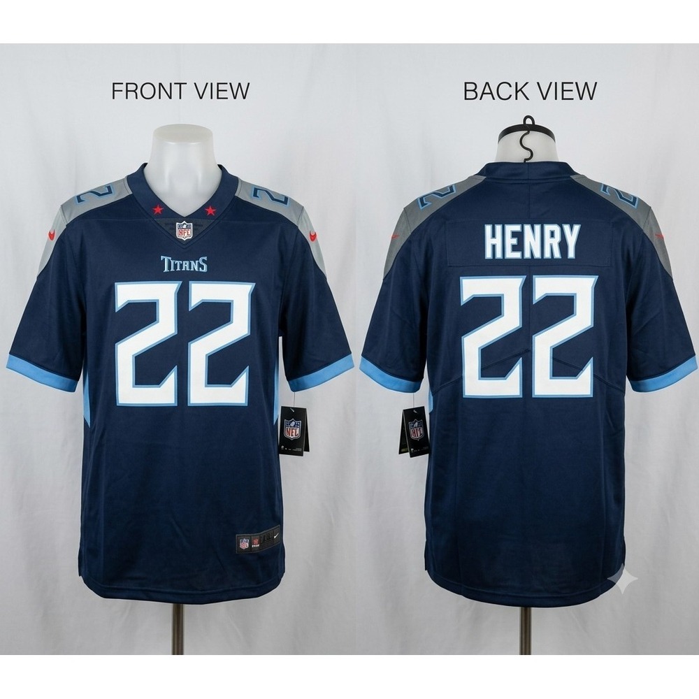 Nike Derrick Henry Tennessee Titans NFL On Field Jersey Mens XXL Navy NWT #22